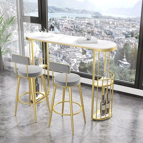 阳台吧台桌靠窗一体式休闲小吧台可移动家用小户型窗边轻奢巴台桌