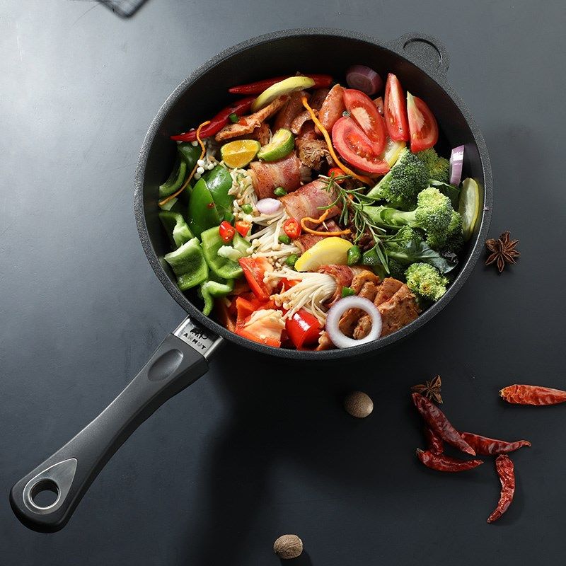 德国进口MAMMUT牛排小煎锅家用不粘锅煎炒锅燃气灶锅具26cm平底锅