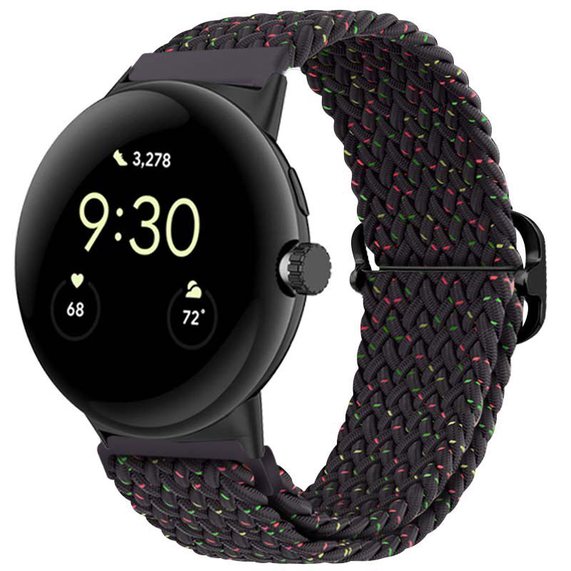 适用Google Pixel Watch3/2智能手表带谷歌Pixel弹力尼龙编织腕带