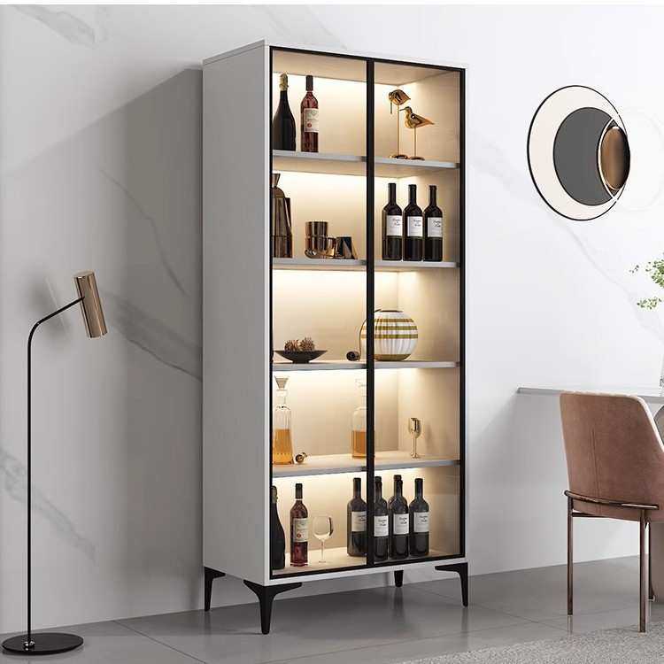 现代简约酒柜玻璃门餐边柜靠墙小柜子轻奢客厅家用储物展示柜边柜,3C数码配件,USB灯,淘宝优惠券,粉丝福利购,淘宝优惠卷
