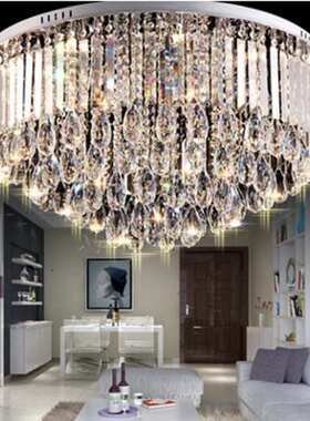 led吸顶灯圆形水晶灯大气客厅灯餐厅卧室书房灯厂家 灯饰