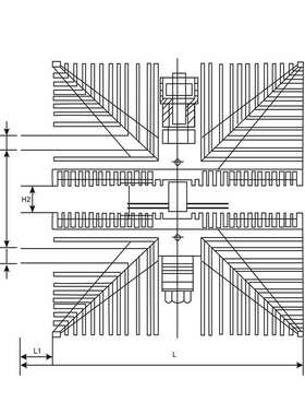 平板可控硅晶闸管大功率散热器SF-11-12整流器风冷铝制铝材散热片