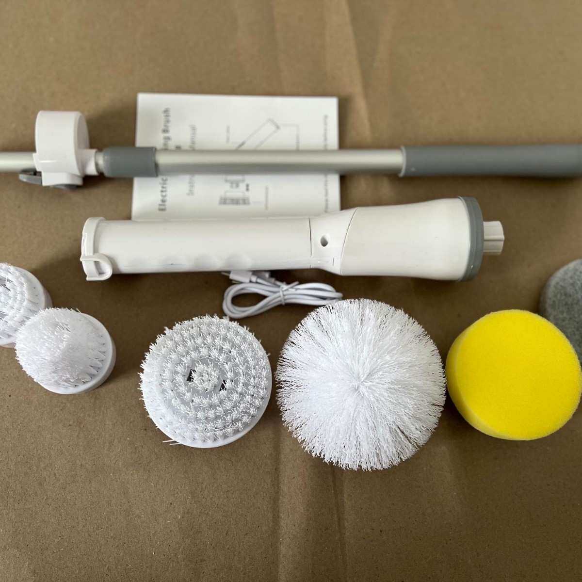 电动清洁刷用具无线充电长柄多功能自动旋转伸缩防水硬毛洗地刷子