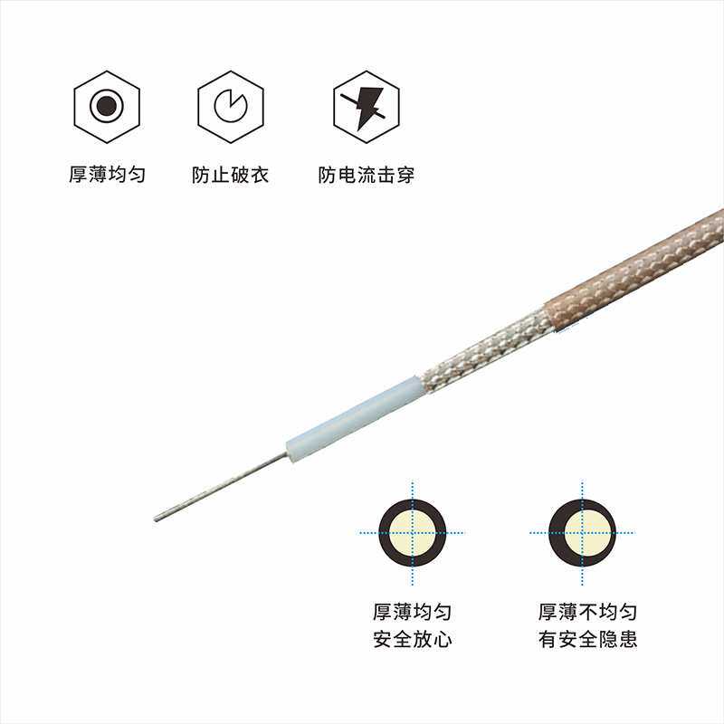 申远高温电线信号线 镀银同轴线射频线SFF-50-1 7/0.10量大优