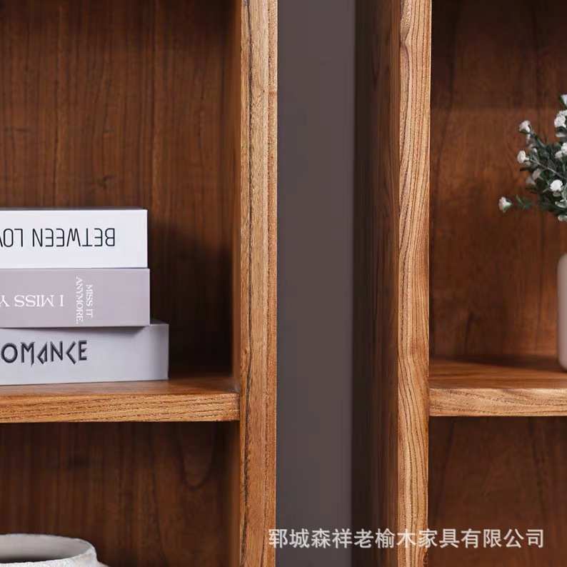 立式新中式老榆木书架展示柜古董架花瓶装饰品摆放架组合