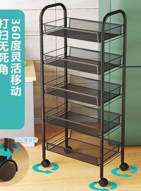 置物架小推车食零落地房浴室移动卫厨生间多层卧室床头收XIA-8654