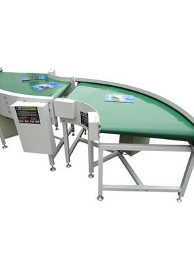 厂带家9度1080度物流分W500-R50拣转弯机不锈钢流水拐角转弯线皮