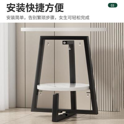 小茶物几家用沙发边桌客厅室迷你置架阳BZD台卧约简收纳双层小圆