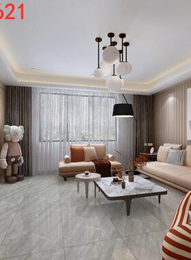 灰色白色通体理石瓷6001200砖地75大0x1卧500客厅室地砖防滑板砖6