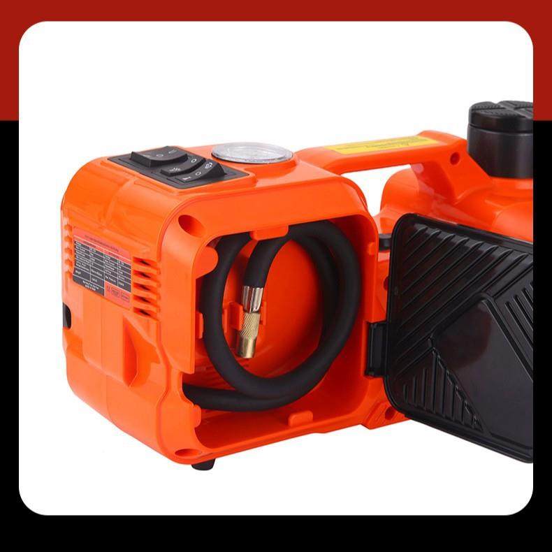 电红色动千车斤顶小车汽用电千斤动顶车载轿设备12V千斤顶套装