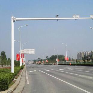 加工八角路交道通杆监控立杆景区柱装监控器杆监控反光标704膜牌