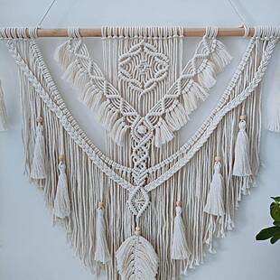 ns编大型挂毯电视装床头沙发背i景云舒-1装饰手工玄关遮挡墙织面