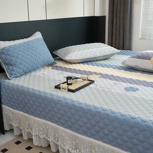 2024新款全棉磨毛榻榻米床y盖高档纯棉加厚防滑床单东北大坑罩定