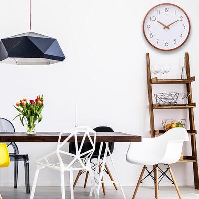 形简约北格挂钟静音圆中式石英风钟表14寸欧卧室客厅装饰现SMSZ10