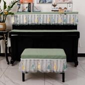 小钢琴尘凳罩半罩蕾丝钢琴布防盖布琴套全罩ltao1011北欧兔式 简约