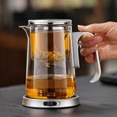 新款 全璃壶内玻胆飘逸杯家吸用泡茶GZH旋盖磁茶水分离过滤冲茶器