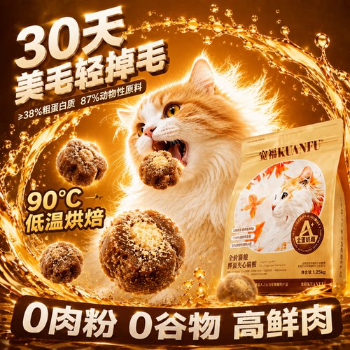 宽福【全蛋奶霜】猫粮1.25kg试吃