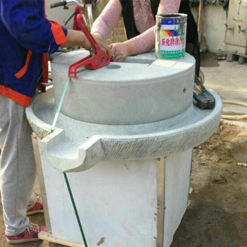 绿色面粉石磨机豆浆石磨机电动花岗岩石磨浆机价格