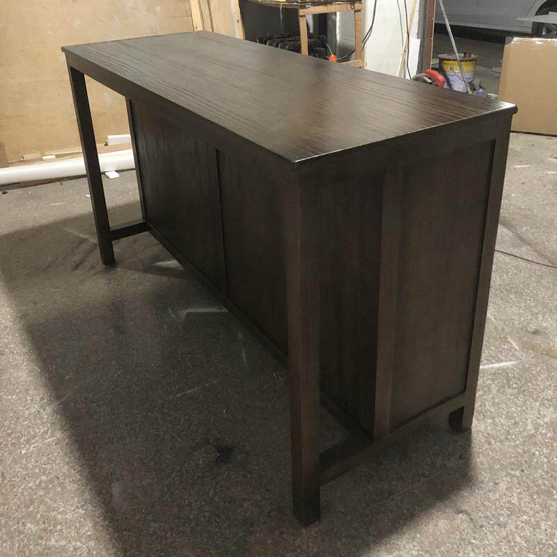 厨房中岛台料理台操作台餐桌开放式吧台复古实木客厅餐边柜储物柜