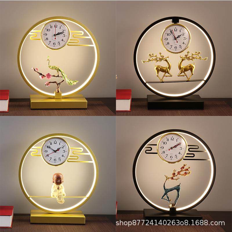 创意个性带表台灯卧室床头灯时钟摆件遥控usb多功能小鹿触摸式灯,农用物资,其他肥料,淘宝优惠券,粉丝福利购,淘宝优惠卷