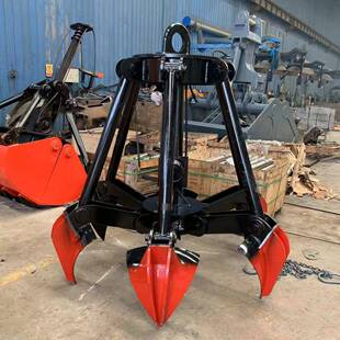 桥式固定式起重机用抓斗砂石料场垃圾处理站液压梅花抓钢机