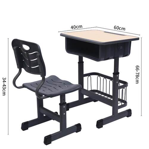 博力教学设备直销中小学生加厚加宽课桌椅培训桌凳凳子