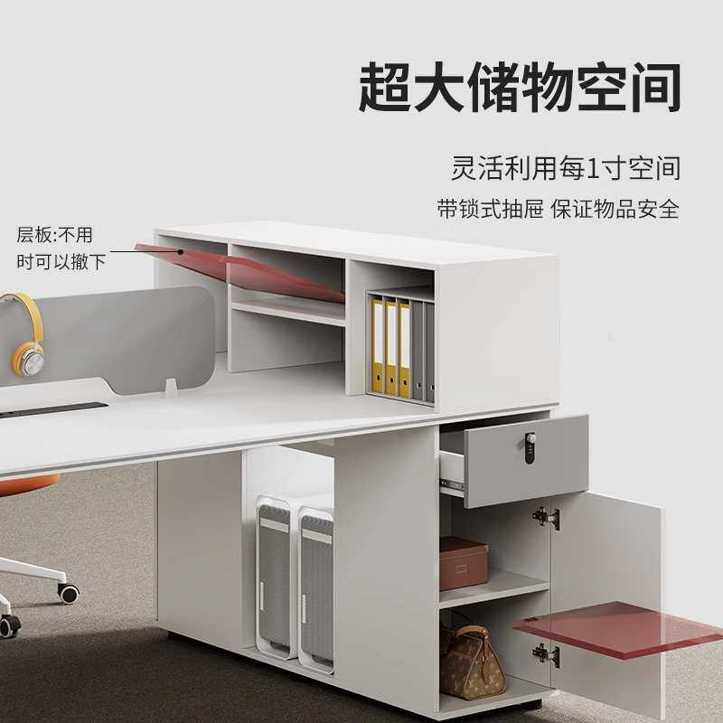 办公桌椅组合员工位时尚简约现代多人卡座2/4人6人创意电脑职员桌