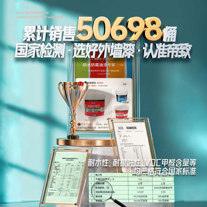 红砖墙面漆外墙漆防水防晒砖墙涂料自刷阳台户外水泥墙乳胶漆