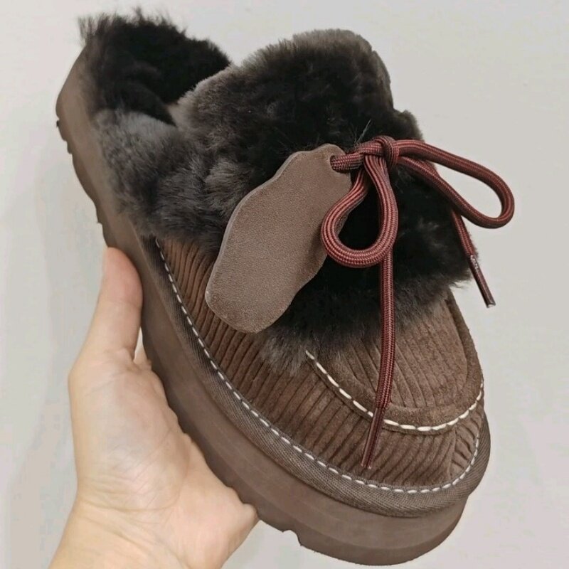 羊皮毛一体厚底保暖雪地靴女款