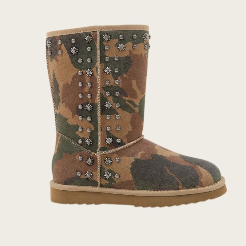 维多娜羊皮毛一体保暖防滑雪地靴