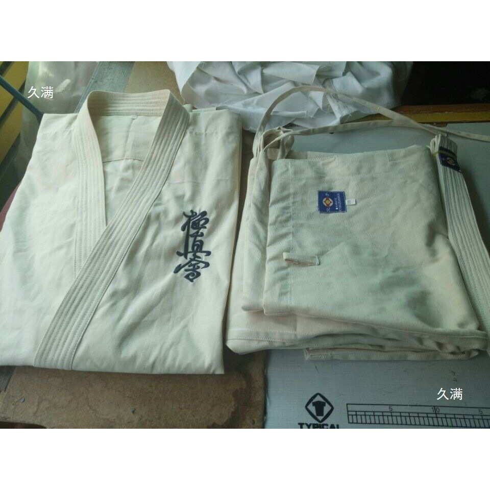 巴西柔术柔道服制服白色本色极真会道馆空手道比赛儿童套装