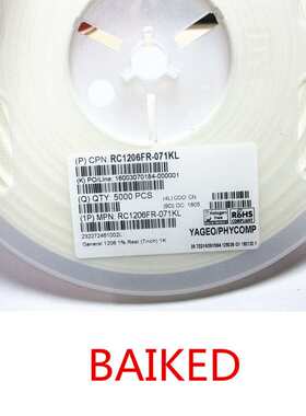 YAGEO 贴片电阻 RC1206FR-071KL 1206 1K 1% 1001 拍1=5000只