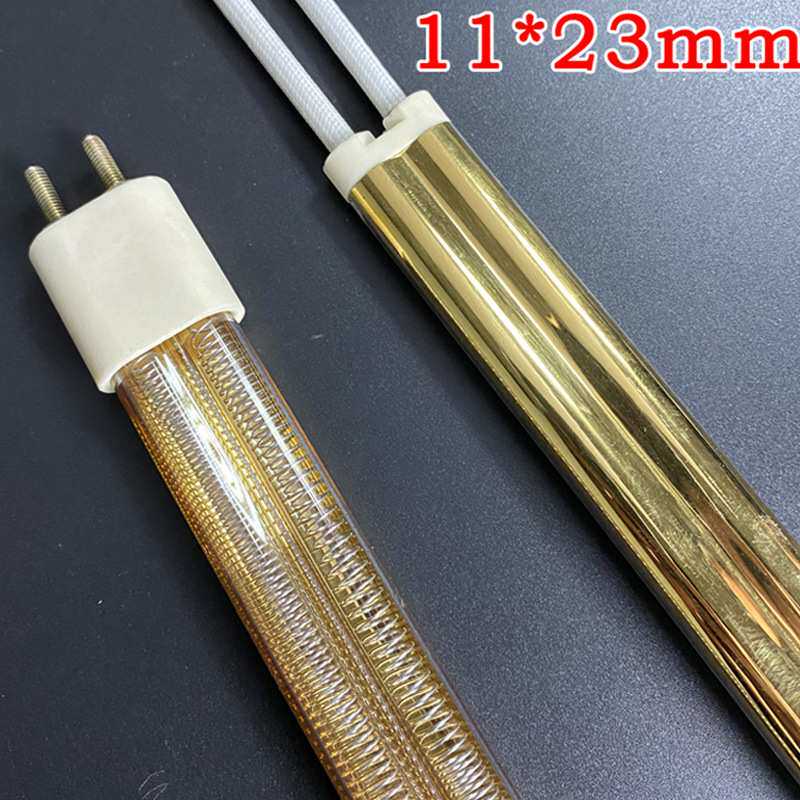 双孔半镀金加热管黄金灯管远红外线石英管节能8字形高温电发热管