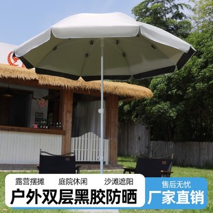 摆摊专用伞雨伞遮阳伞太阳伞大型大伞户外庭院出摊广告伞黑胶双层