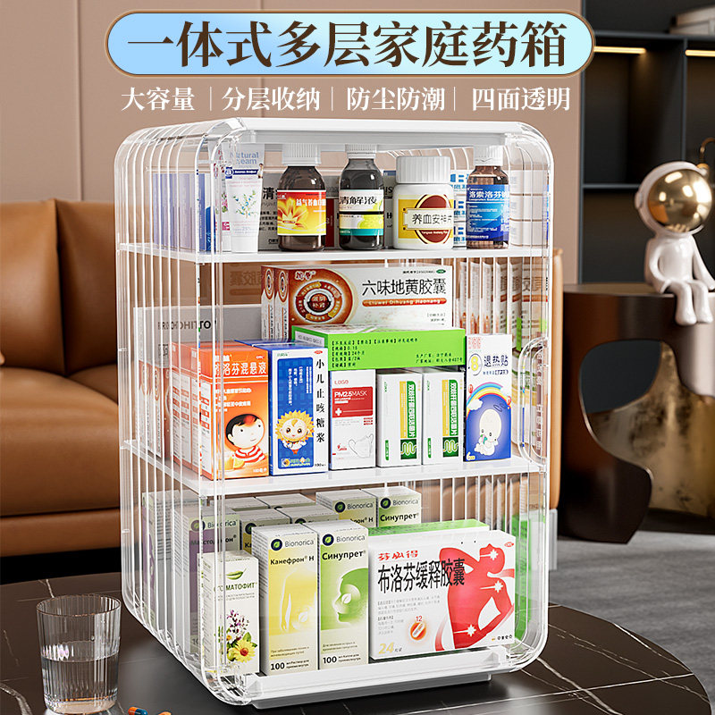 医药箱家庭装药物药品收纳盒药盒医疗急救整理收纳箱子家用大容量
