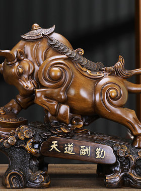 牛摆件招财生肖牛工艺品客厅公司老板桌办公室装饰品牛年开业礼品