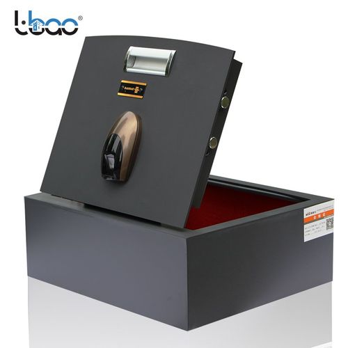 衣柜指纹保险箱家用小型上开门保险柜抽屉保险箱指纹上翻式保管箱