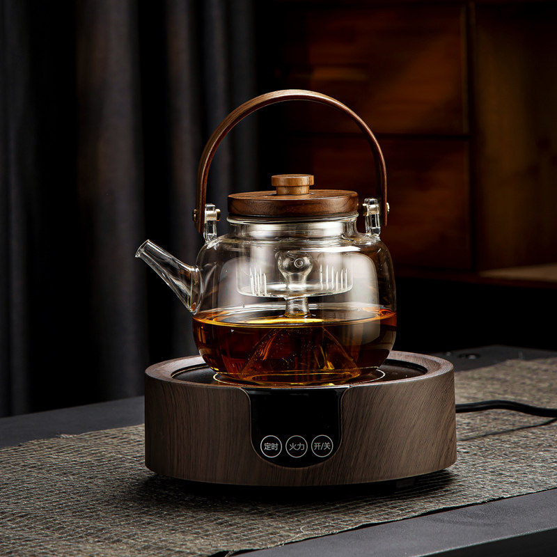 玻璃煮茶壶蒸汽养生壶多功能煮茶器煮茶炉家用小型白茶黑茶煎药壶
