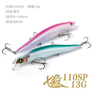 【5折专场】dne去路亚饵七杀米诺远投翘嘴悬浮悬停鲈鱼白条假饵