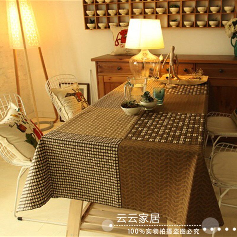 包邮zakka日系韩式棉麻咖啡厅桌布布艺餐桌布茶几台布酒吧书桌布