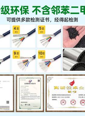 UL24649屏蔽线245678MCX芯带编织箔屏蔽线信号线铝缆