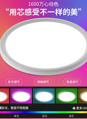 智能涂鸦智能全彩吸厅顶灯客wifi牙2.4G遥控r音gbcw调光调色语le