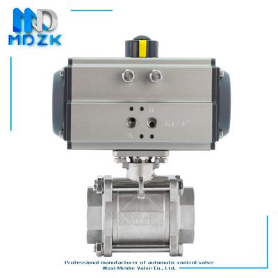 Q65011F-16P气动球阀门气动锈钢球阀气内动纹螺球不阀气动丝扣球