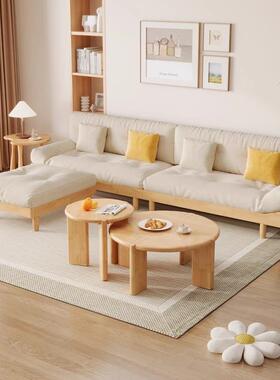 家北AOX欧云沙发用客厅沙发组朵合木橡胶木全实框架公寓1.7M直排