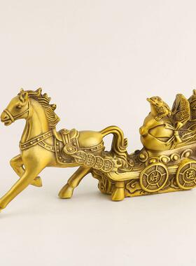 厂马家铜马摆件拉元摆件马拉宝145百财装饰摆件