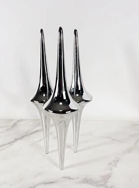 现代面轻锥奢创意倒影体树脂金属3846摆件样板前间酒店创意售楼处