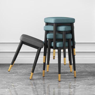 轻放小凳奢子家用餐桌凳子TDV可叠方凳板凳软包超厚坐高可档茶几