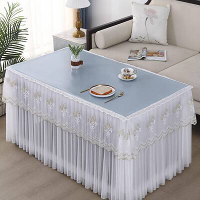 油蜡皮蕾餐桌茶几烤火F99HMJM5桌罩套防水丝防油免洗罩长方形炉罩
