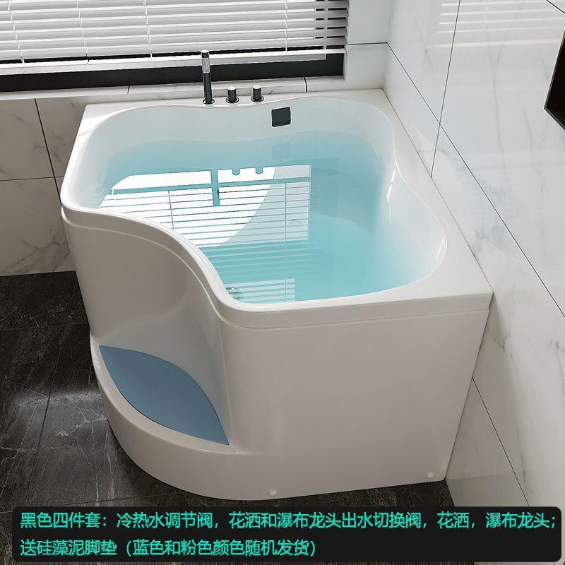 浴缸家用成人三角浴缸扇形浴盆浴池转角步入式浴缸澡盆小户型