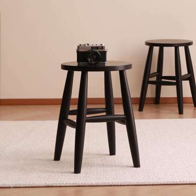 r^沙迦圆凳全实木凳子创意多功能家用会客凳餐凳陪读小椅